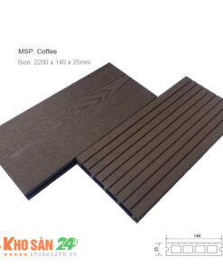 Thanh sàn gỗ ngoài trời rỗng màu Coffee