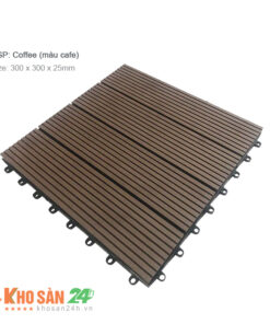 Vỉ sàn gỗ nhựa ngoài trời đặc màu Coffee