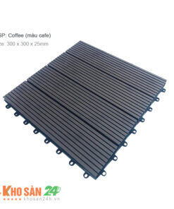 Vỉ sàn gỗ nhựa ngoài trời đặc màu đen