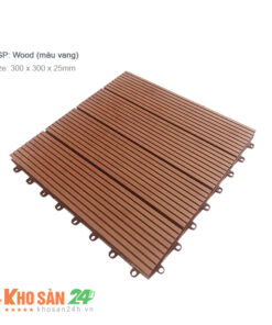 Vỉ sàn gỗ nhựa ngoài trời đặc màu vàng