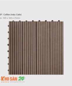 Vỉ sàn gỗ nhựa ngoài trời rỗng màu Coffee