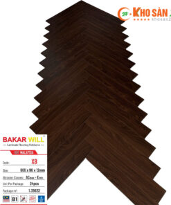 Sàn gỗ xương cá Bakar Will X8
